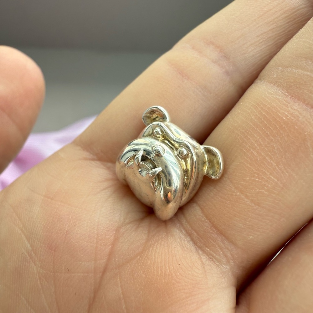 LINKS London Silver Bulldog Cufflinks